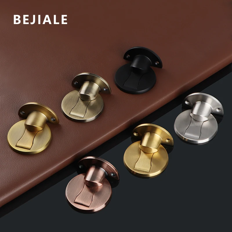 304 Stainless Steel Suction Without Punching Invisible Door Stop Bedroom Anti-collision Strong Magnetic Door Stop Door Suction
