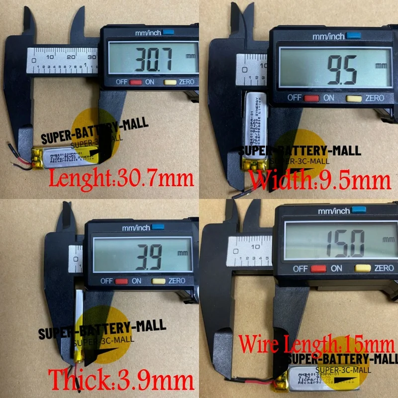 2pcs/Lots 401030   Battery 041030   Li-ion Rechargeable Battery  For MP3 Headset DVR