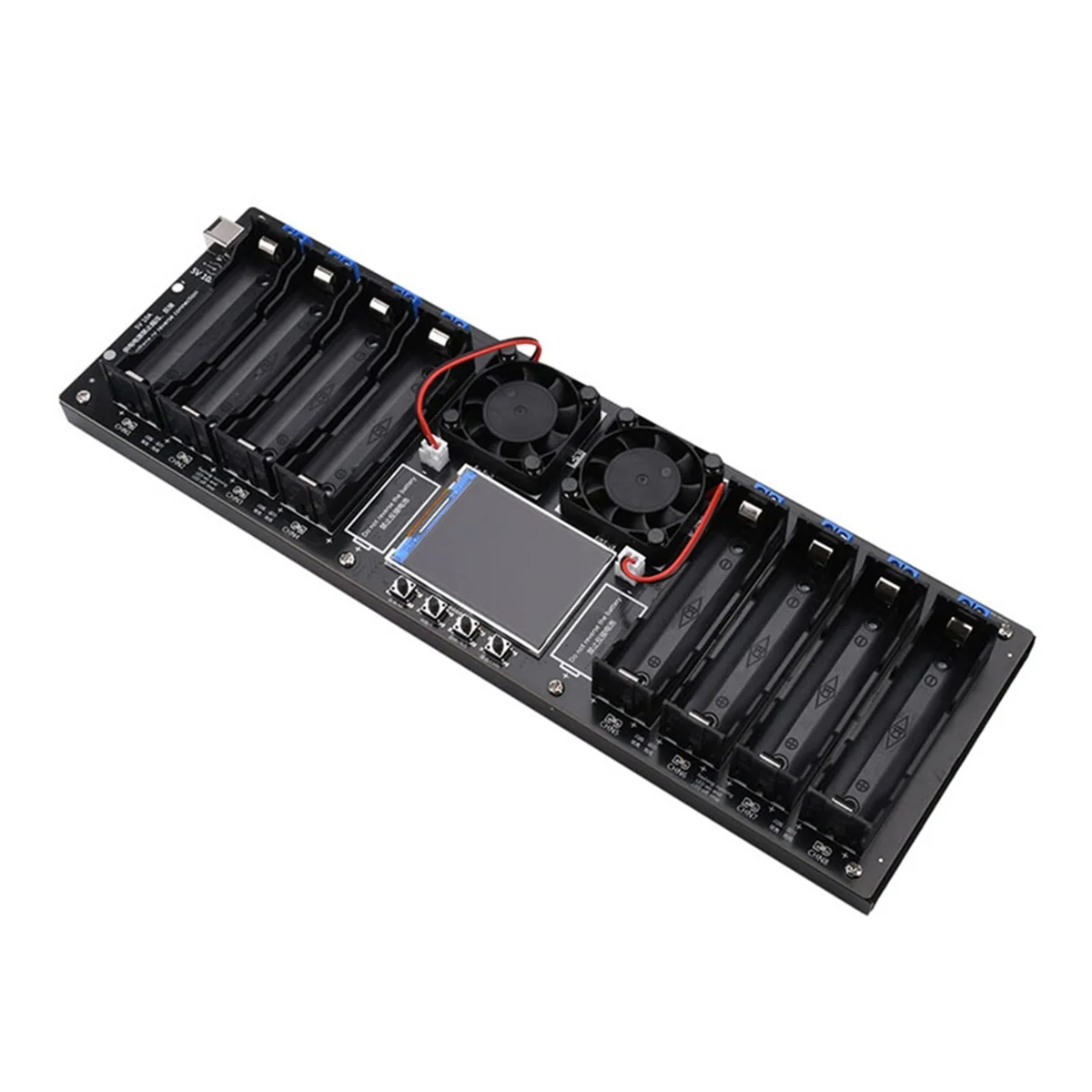 8 Channels 18650 Lithium Battery Capacity Tester Module MAh MWh Capacity Division Internal Resistance Measuring Module