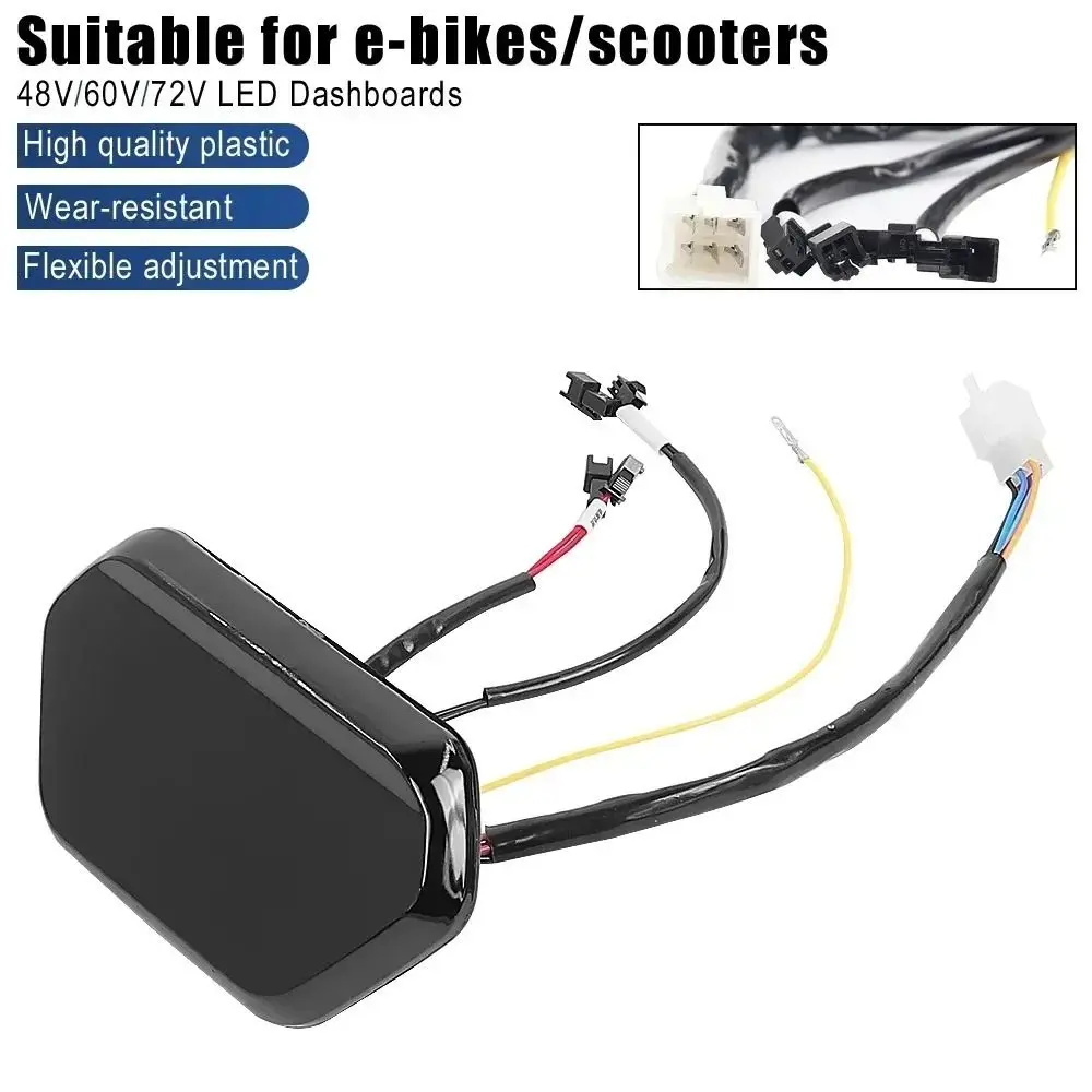 48V 60V 72V Electric Scooter Dashboard Digital Display Backlit Electric Bike Control Panel Voltage Compatible LCD Display Meter