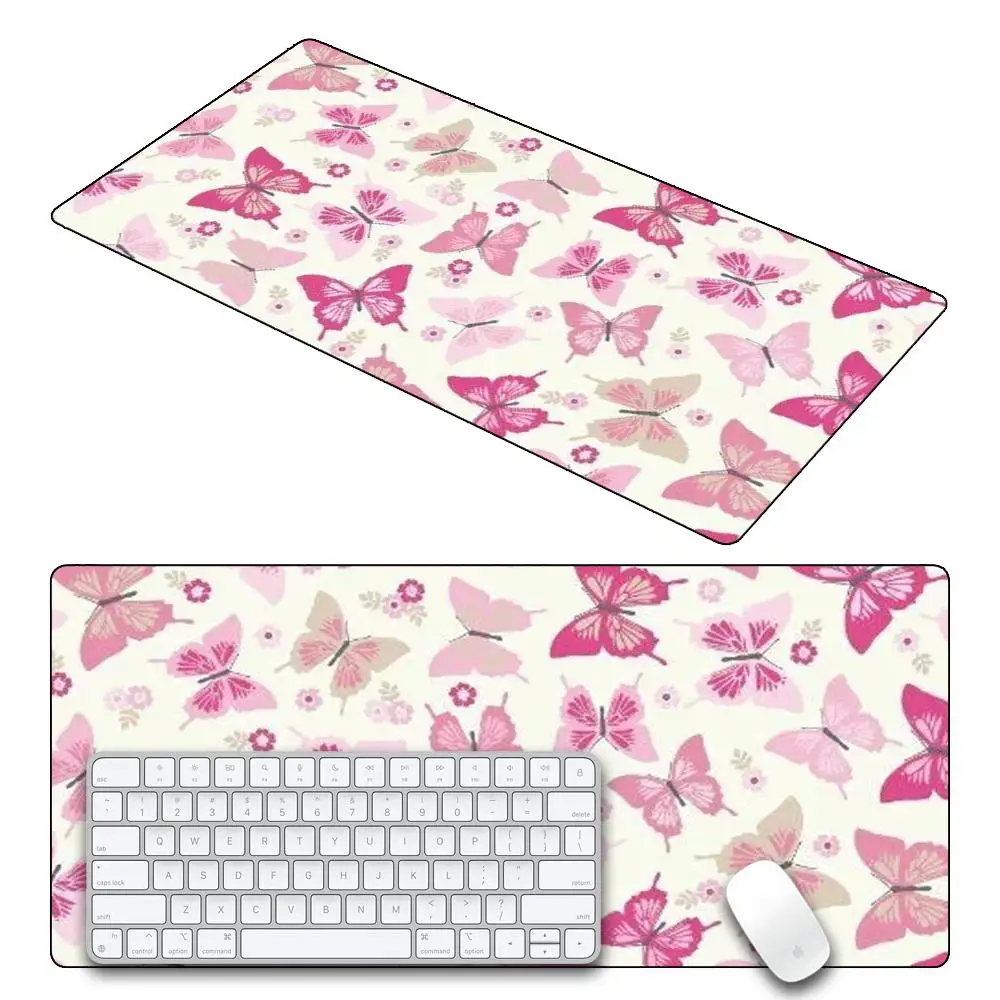 Butterfly Mouse Pad Mouse Pad Desk Mouse Pad Cute HD Desk Pad Extended Gaming Keyboard Mats Large XXL Gamer Mousepad 90x40