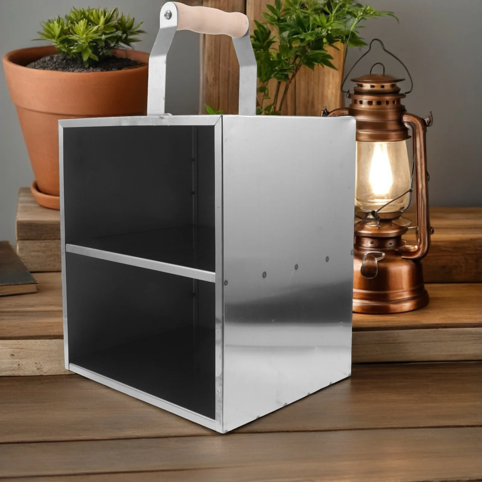 

Charcoal Carrying Case Handle Portable Outdoor Grill Camping Ash Heat Resistant Spacious Design Easy Cleanup