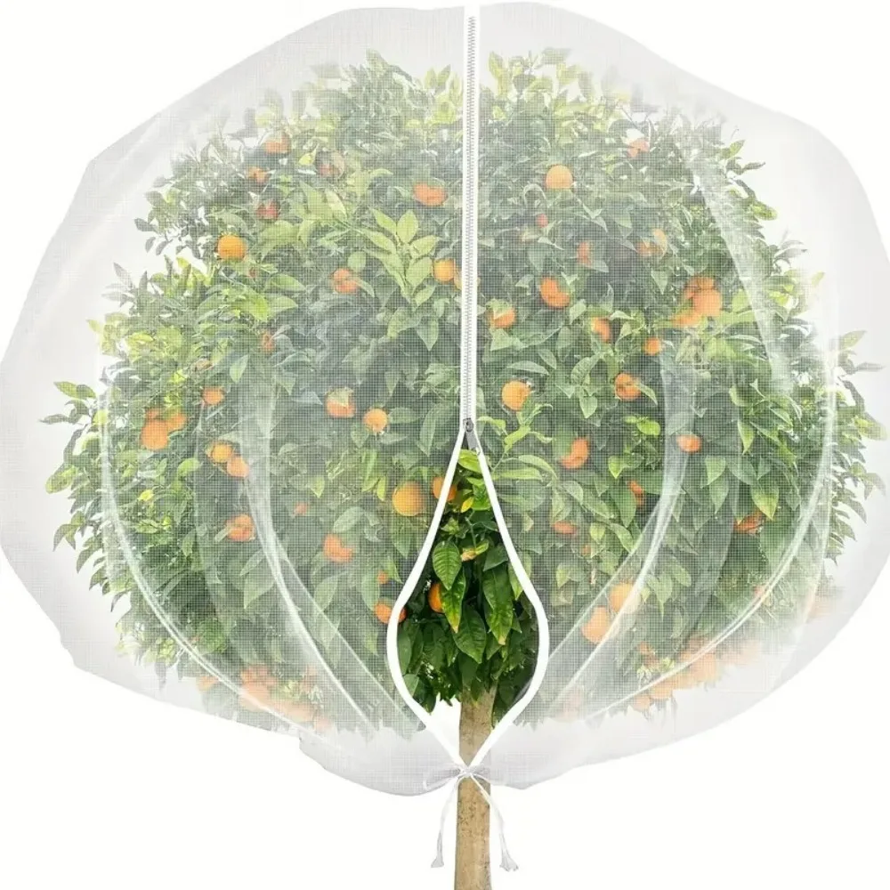 Zip Drawstring Plant Insect Screen Cover Plant Protection Pest Control Fruit Tree Protective Netting Mesh Lightweight