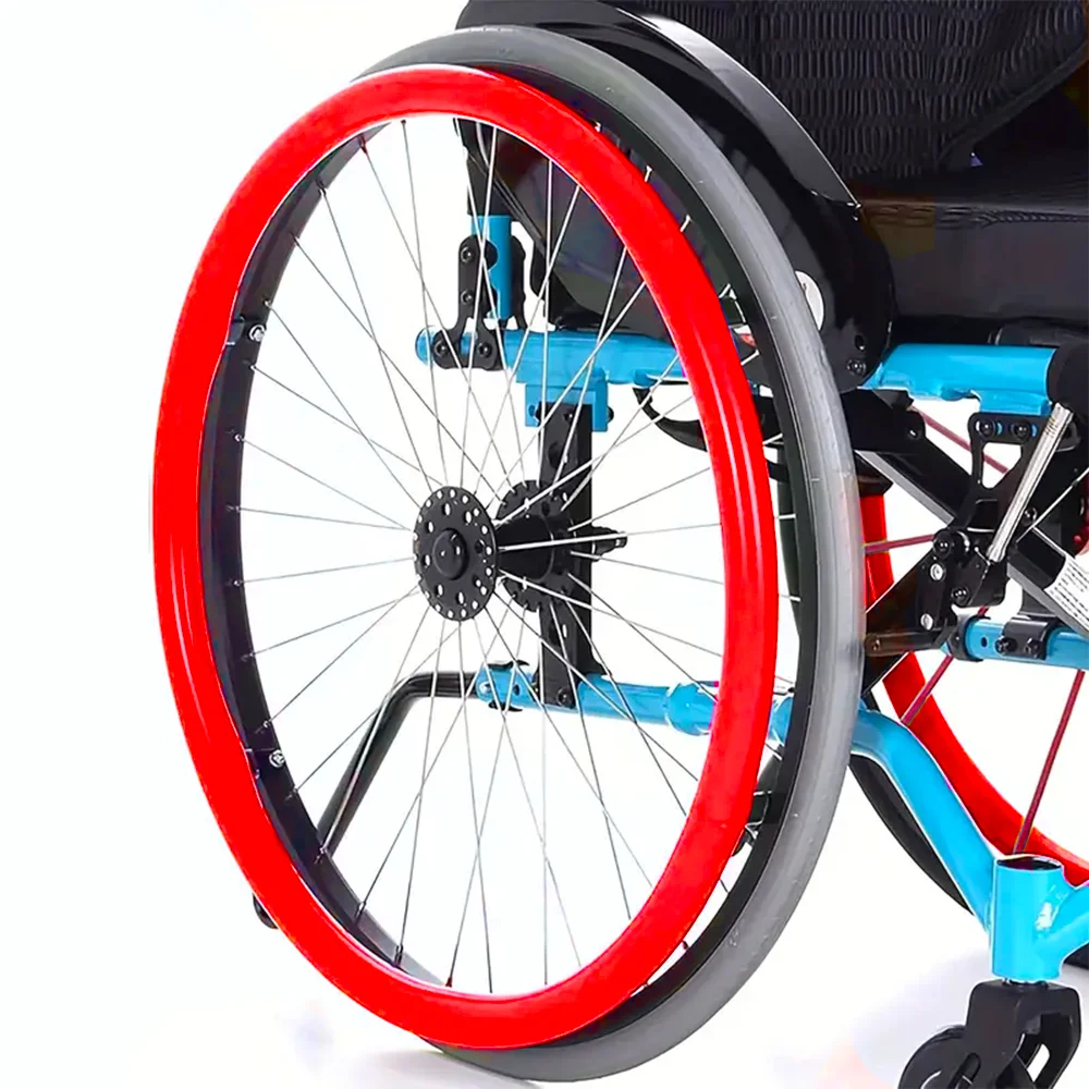 Copertura antiscivolo per sedia a rotelle da 24 pollici, copertura in silicone resistente all'usura per spingere la mano, cuscinetti per volanti multicolori, accessori per sedia a rotelle