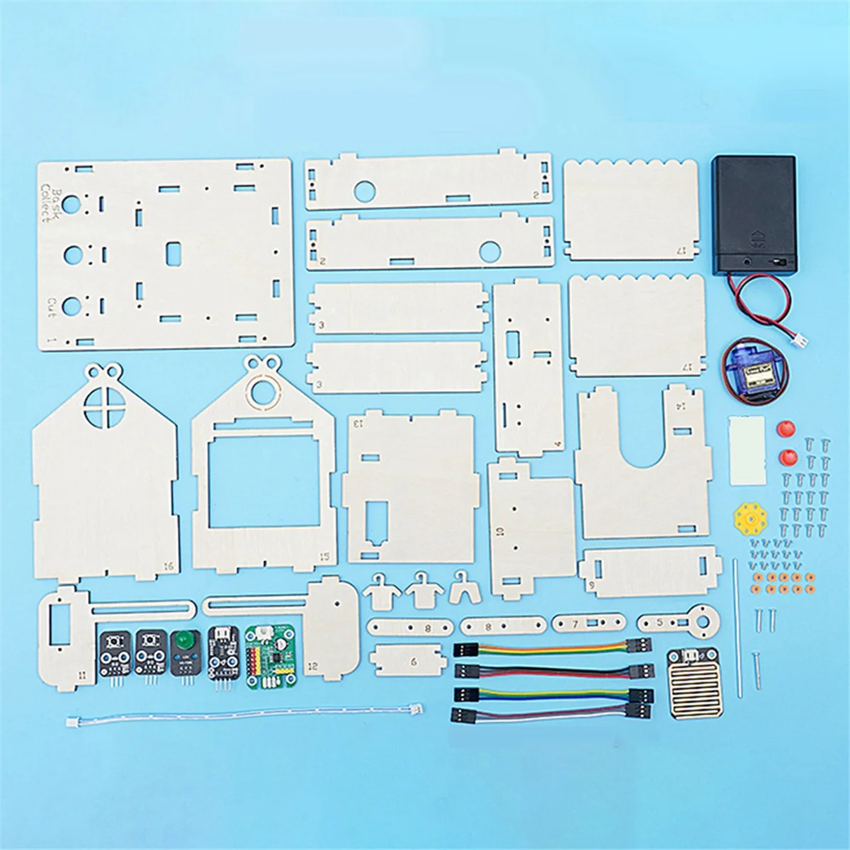 Kit STEM per stendibiancheria intelligente fai-da-te Kit di strumenti sperimentali scientifici Apprendimento di giocattoli educativi in legno per bambini