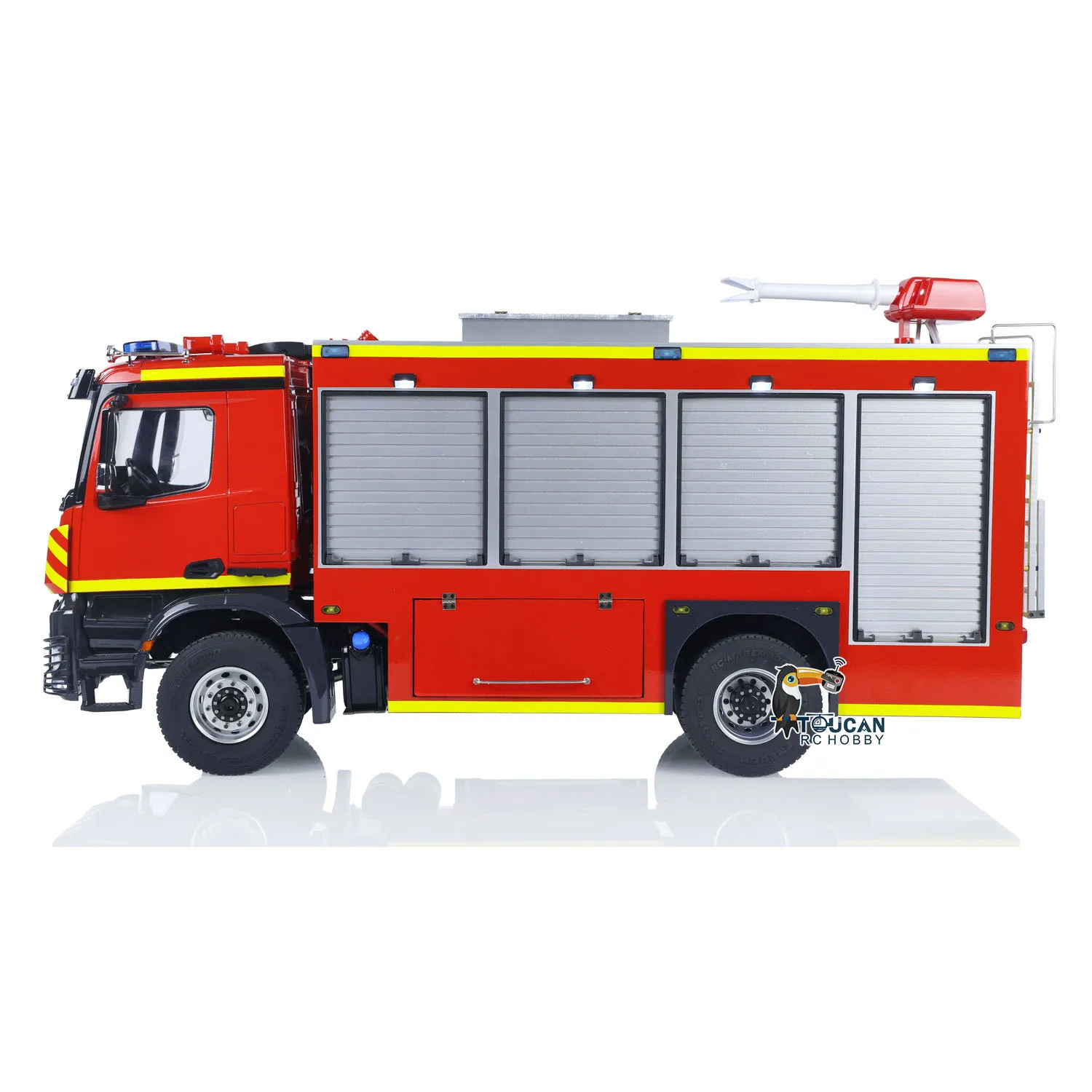 

1/14 RTR Electric Model Car 4X4 Metal Axles Gearbox Remote Control Fire Fighting Vehicle BZ Flysky i6S Radio 2Speed Light Sound