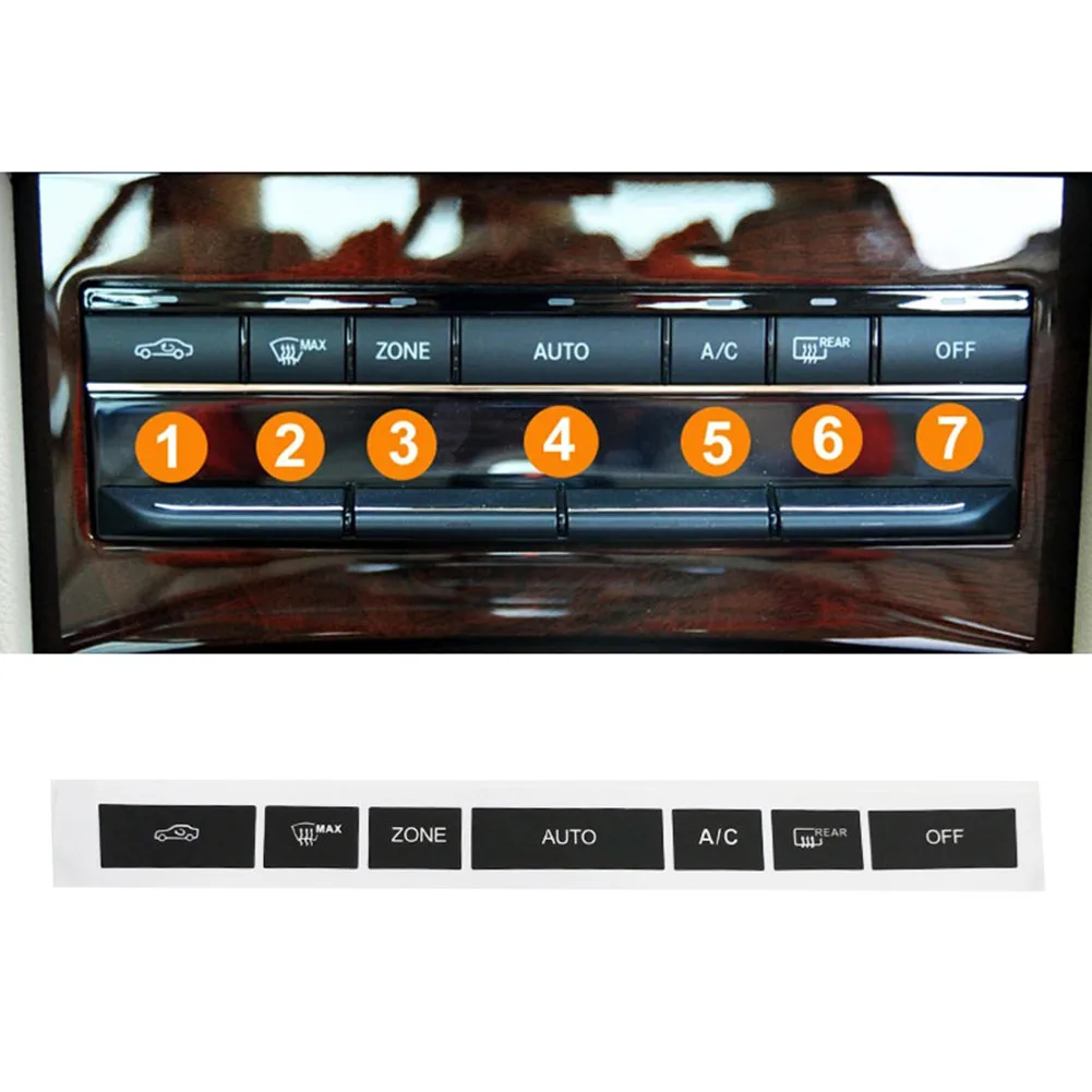 Vinyl Decal Sticker for Climate Control Switch Buttons on For Mercedes W207 W212 E250 E350 2010 2011 2012 2013 2014 2015 2016
