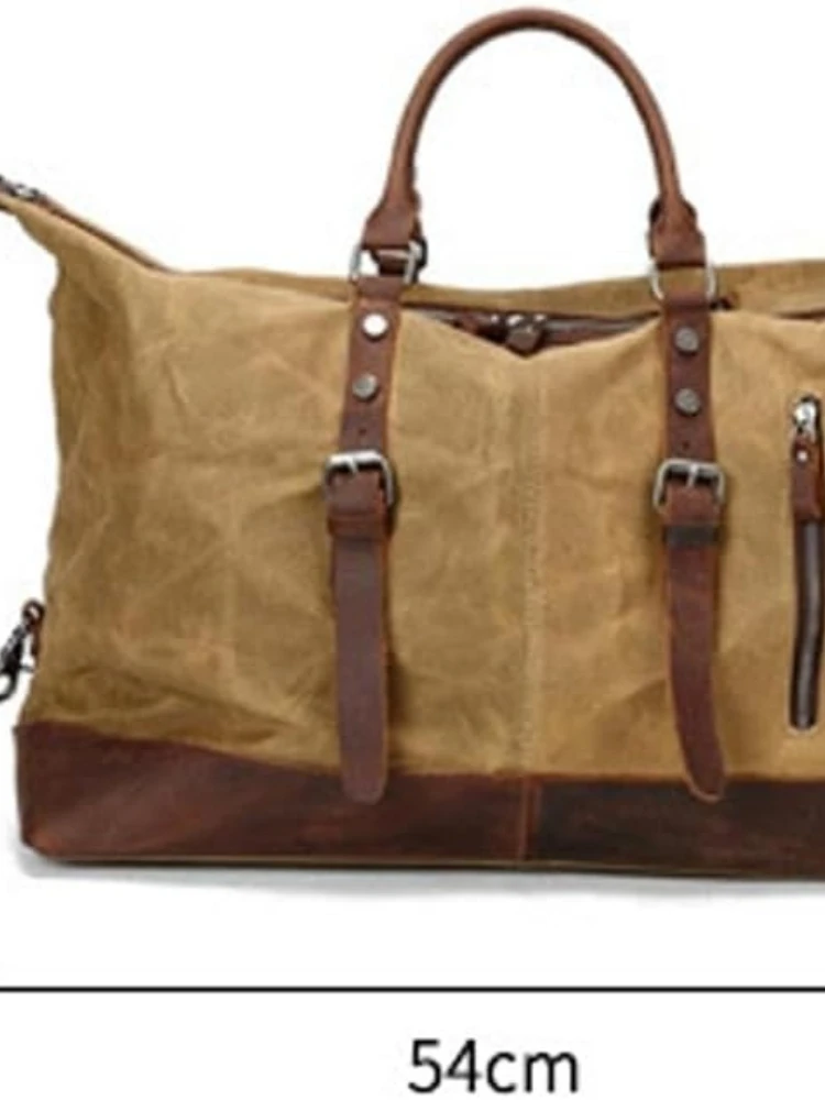 حقيبة سفر من القماش الخشن للرجال، حقيبة من القماش الخشن مقاومة للماء لحقيبة صالة الألعاب الرياضية لعطلة نهاية الأسبوع طوال الليل #2