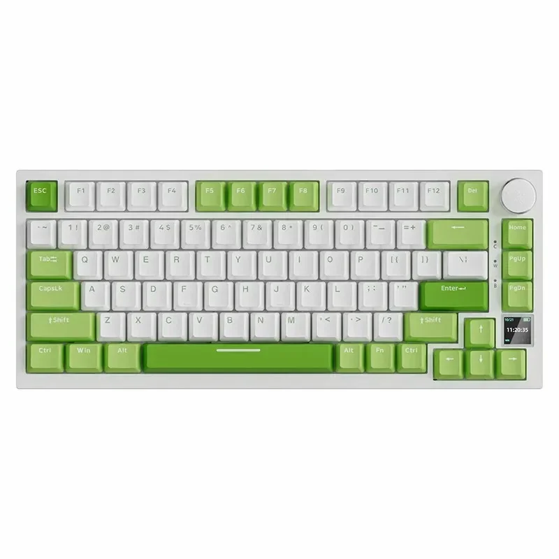 Ajazz-Teclado Mecânico Sem Fio para Jogos com Tela, USB, RGB, BT, Com Fio, 75%, 2.4G, AK820Pro