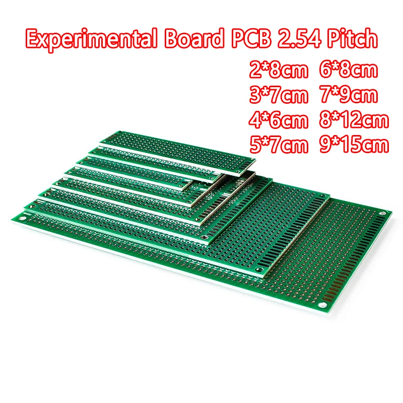 9x15 8x12 7x9 6x8 5x7 4x6 3x7 2x8 cm Double Side Prototype Diy Universal Printed Circuit PCB Board Protoboard For Arduino