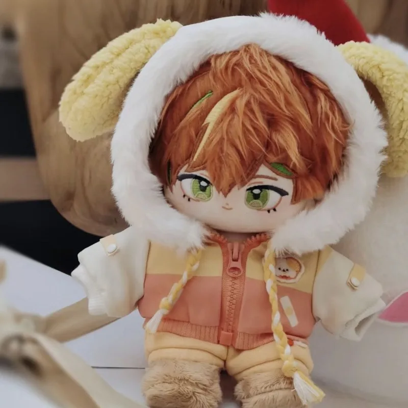 20cm Anime Gra PJSK Shinonome Akito Kawaii Cosplay Bawełniana Lalka Ciało z Szkieletem Kreskówka Miękkie Pluszaki Figurki Prezenty dla Fanów