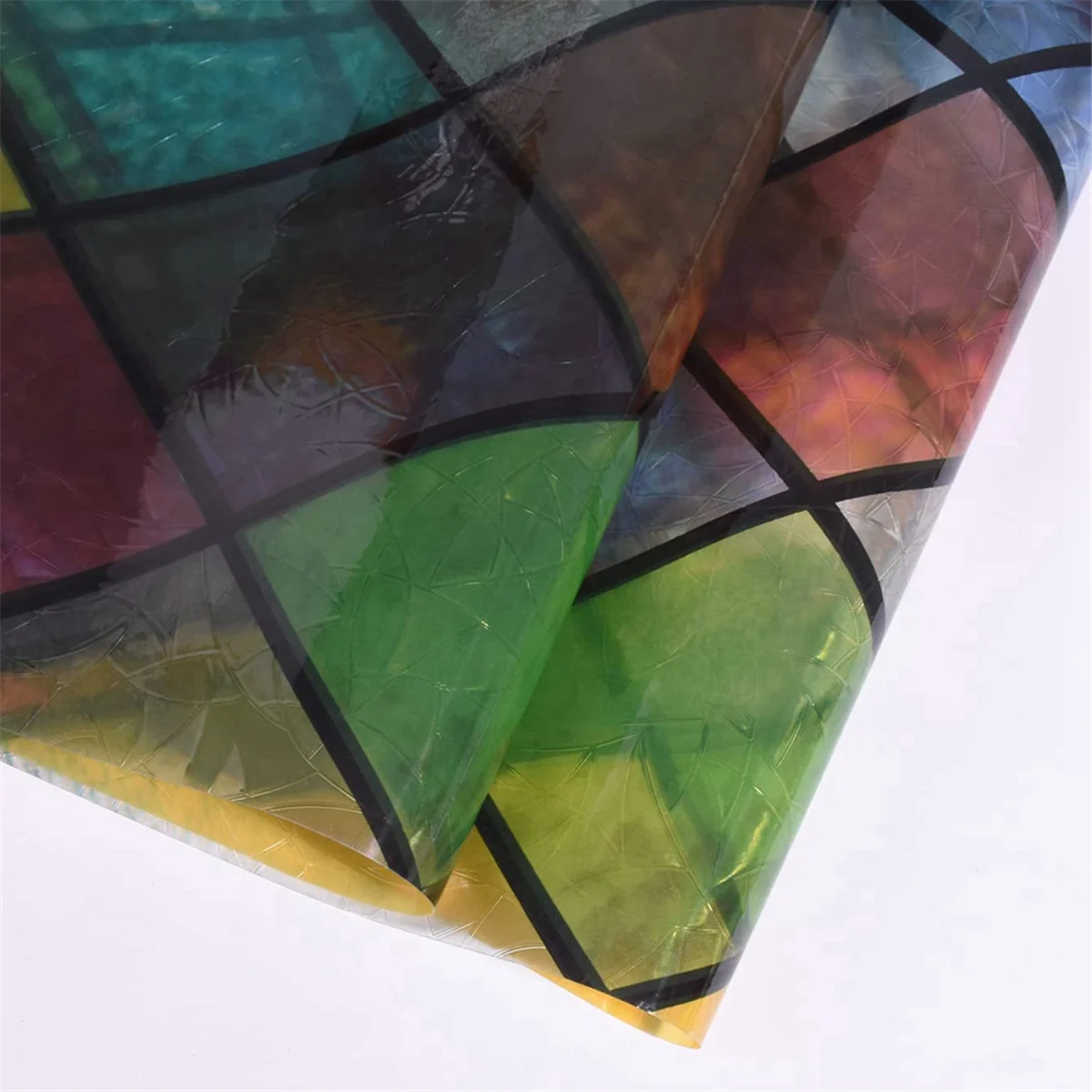 

Reliable Privacy Window Film, Stained Glass Rainbow Window Tint, Glue Free 3D Decorative Window Stickers fo