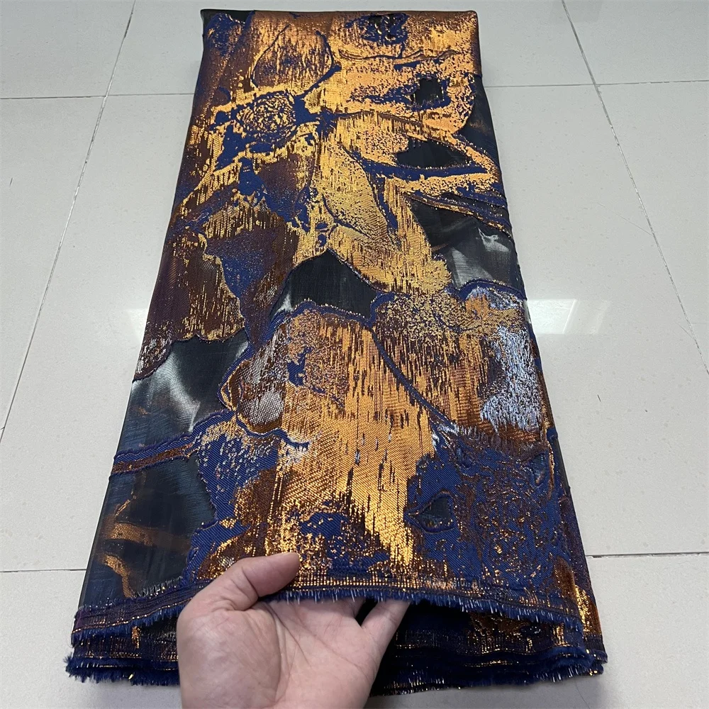 

Африканский нигерийский высококачественный тюль, кружевная ткань, органза, вышивка, гипюр для вечернего платья, жаккардовое свадебное платье, 5 ярдов, YXZ178