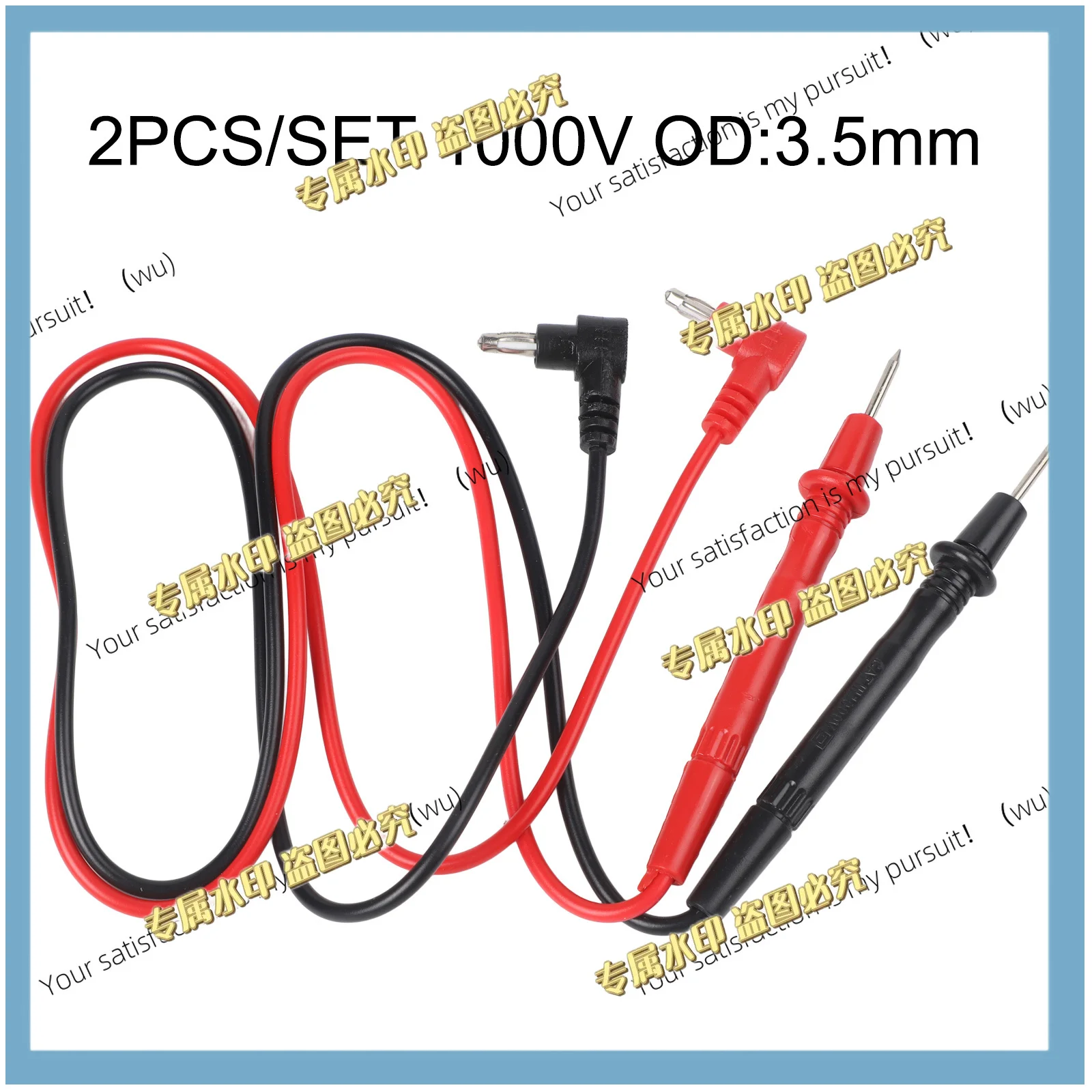 4Pcs 1000v 10A Digital Multimeter Clamp Voltmeter Probe Test Cable Pen 70cm