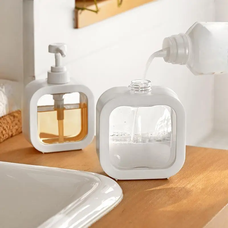 1PC Soap Dispenser White Liquid Lotion Hand Pump Soap Dispenser Refillable Shampoo Bottle Plastic Hand Soap Dispenser image 4