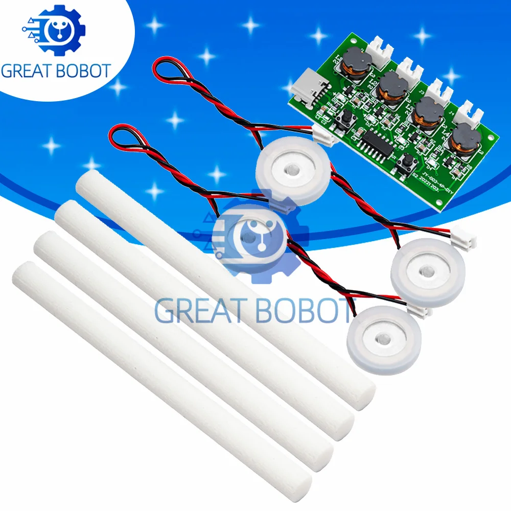 Four Spray Humidifier Module 4-Way Ultrasonic Atomizer Drive DIY Humidifier Control Board
