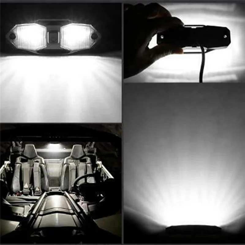 

High Quality White LED For UTV Dome Light Roll Cage Utility Light W/Switch Roll Bar Mount For Polaris For Can-Am For RZR 4WD