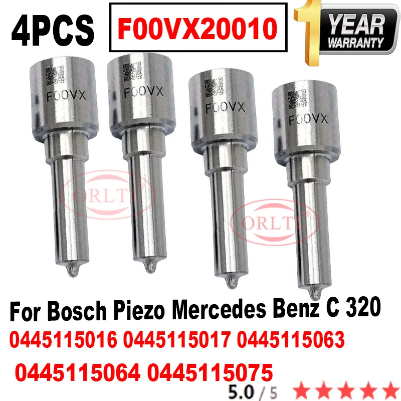 

4PCS Diesel Injector Nozzle F00VX20010 For 0445115016 0445115017 0445115063 0445115064 0445115075 For Piezo Mercedes Benz C 320