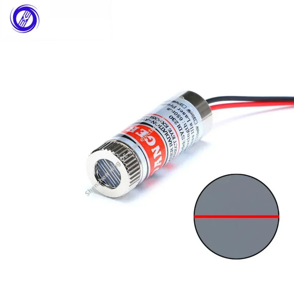 1pcs 650nm 5mW Red Point/Line/Cross Laser Module Head Glass Lens Focusable Focus Adjustable Laser Diode Head Industrial Class