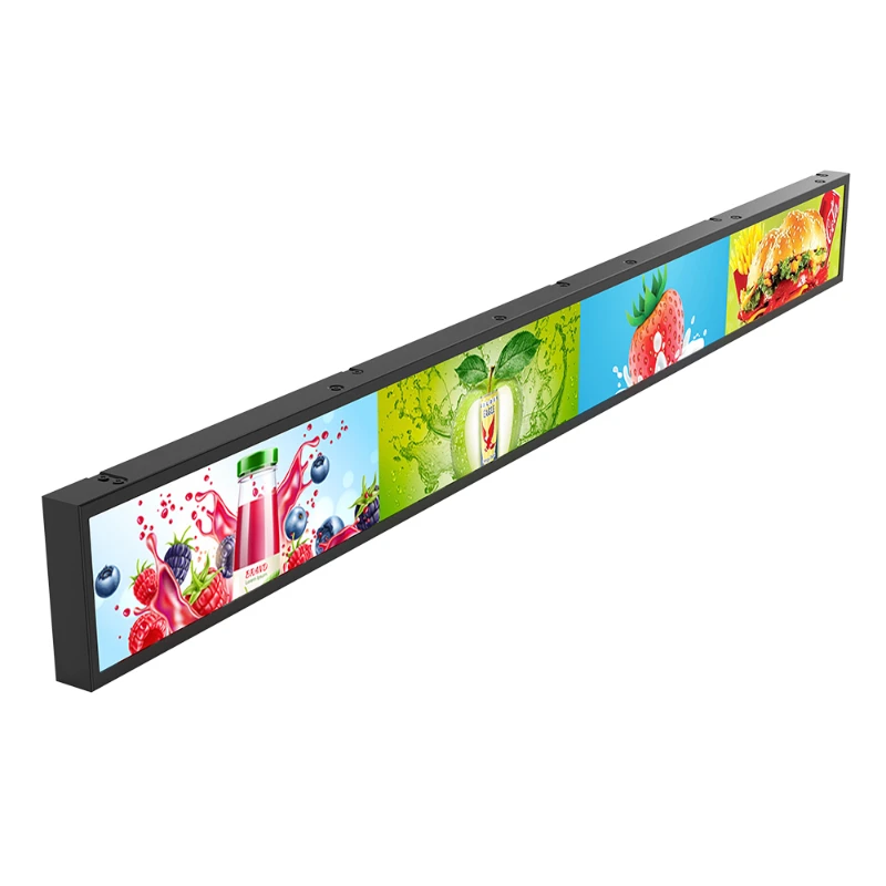 

23 25 29 35 37 46inch Android Player 450 nits Ultra Wide Stretched Bar LCD Display Supermarket Shelf Edge Signage Digital Screen