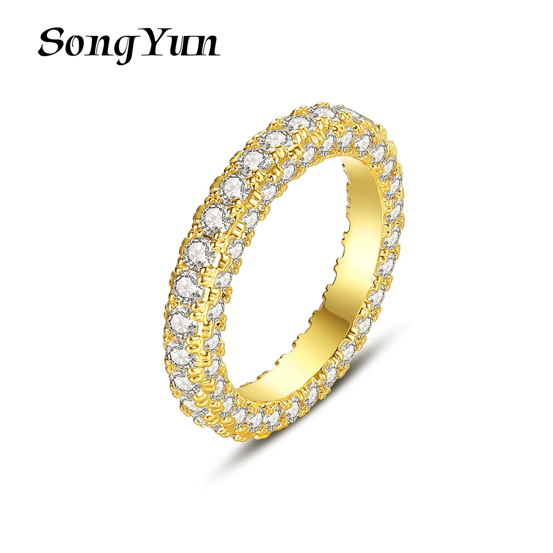 

SongYun Jewelry MHT Quality Brass Ring Wedding Band CZ 7A Zircon Wedding Bridal Valentine Women Rings Fashion Jewelry