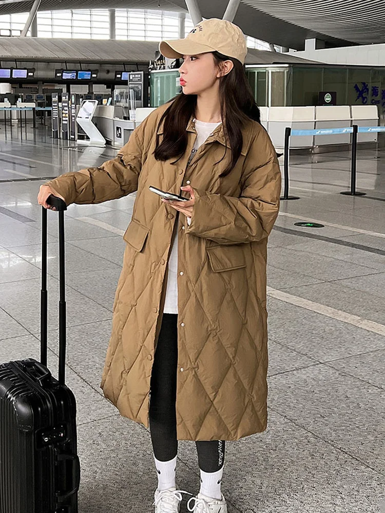 New Winter down Cotton Jacket Women's Mid-Length Thickened Cotton Coat Cotton Jacket Coat for Students