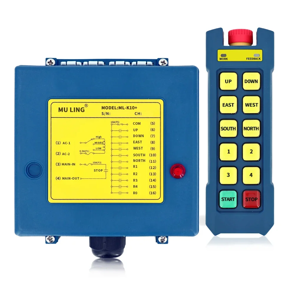 리모컨 무선 크레인 리모컨, ML-K10 + Ip68, 공장 가격 10 채널