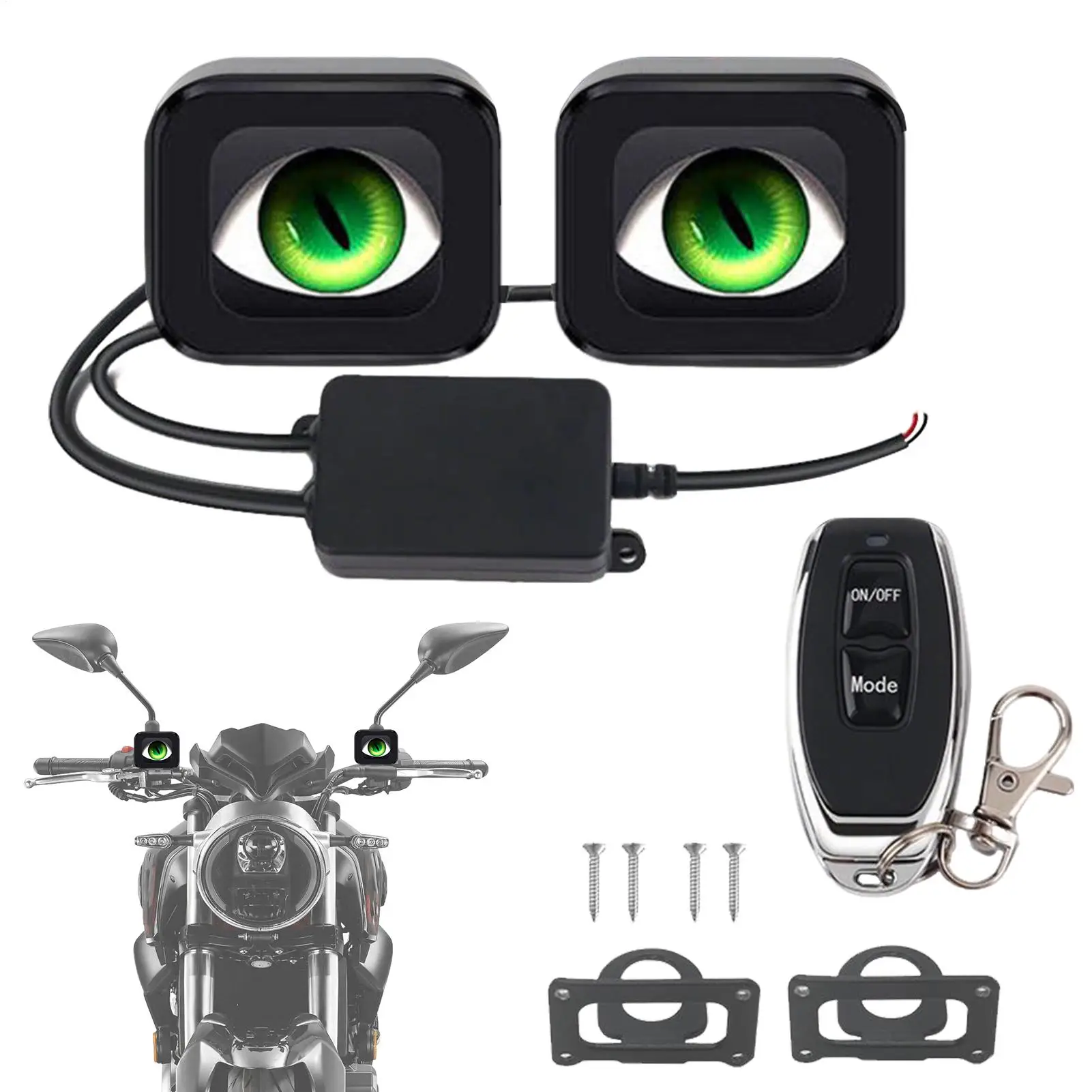 

Devil Eye LED Car Dynamic Lights With Remote Control Atmosphere In The Car Universal Motorcycle Lens Headlight