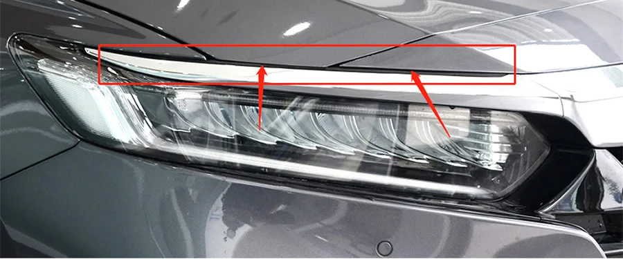 For Honda Accord 10 Generation 2018-2021 Headlight Rubber Sealing Strip Trim Headlamp Decorative Strip Waterproof Strip