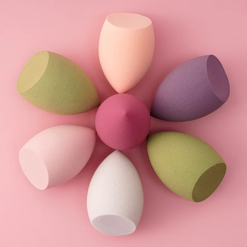 Random 1PC Makeup Sponge Powder  Dry and Wet Combined Beauty Cosmetic Ball Foundation Powder Puff Bevel Cut Make Up Sponge Tool