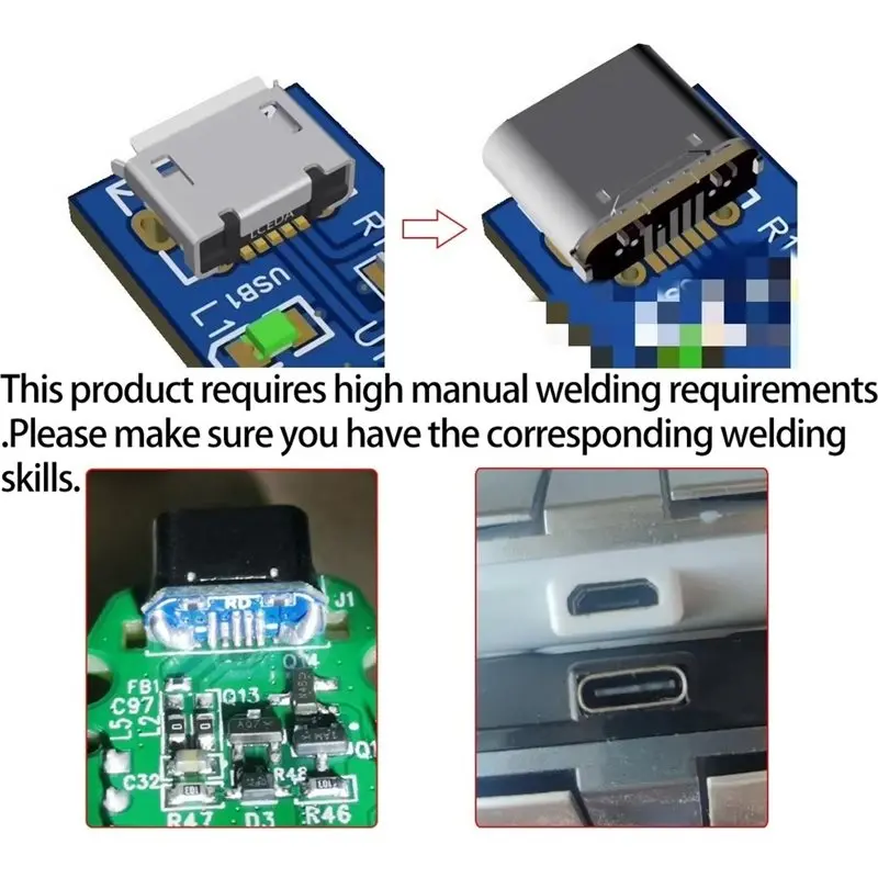 A27F-For PCB Soldering 20Pcs USB Connector Type-C Female Jack 5Pin SMD SMT Type-C Socket Charging Port For DIY Repair Adapter