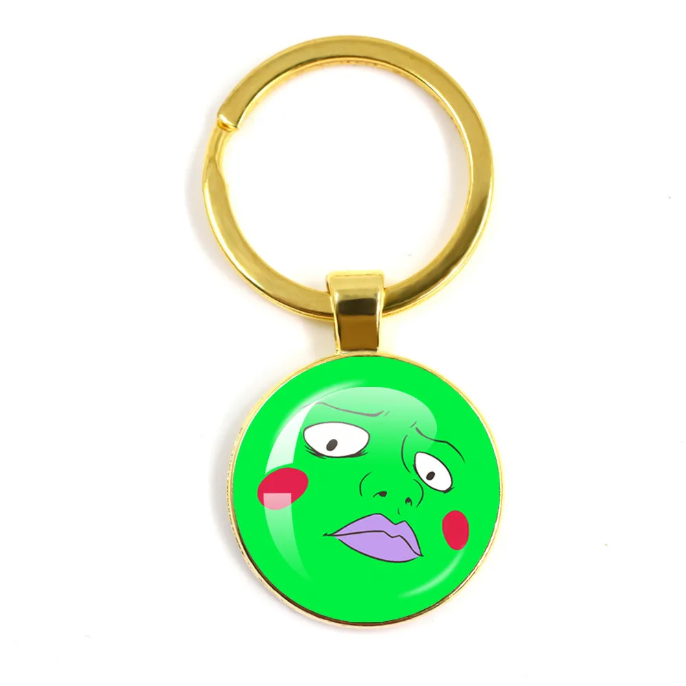 Japanese Anime Mob Psycho 100 Cute Mobu Saiko Hyaku Green Dimple Anime Keychain Bag Pendant Key Chain Jewelry Fans Friend Gifts