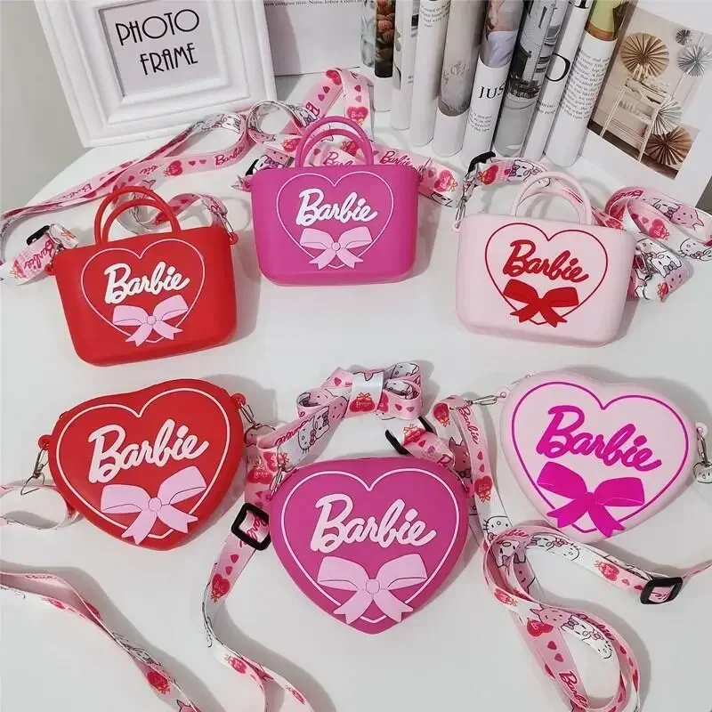 

Barbie Cute Coin Purse Cute Cartoon Fashion Silicone Coin Key Storage Bag Portable Bluetooth Earphone Bags Toys Girl Gifts