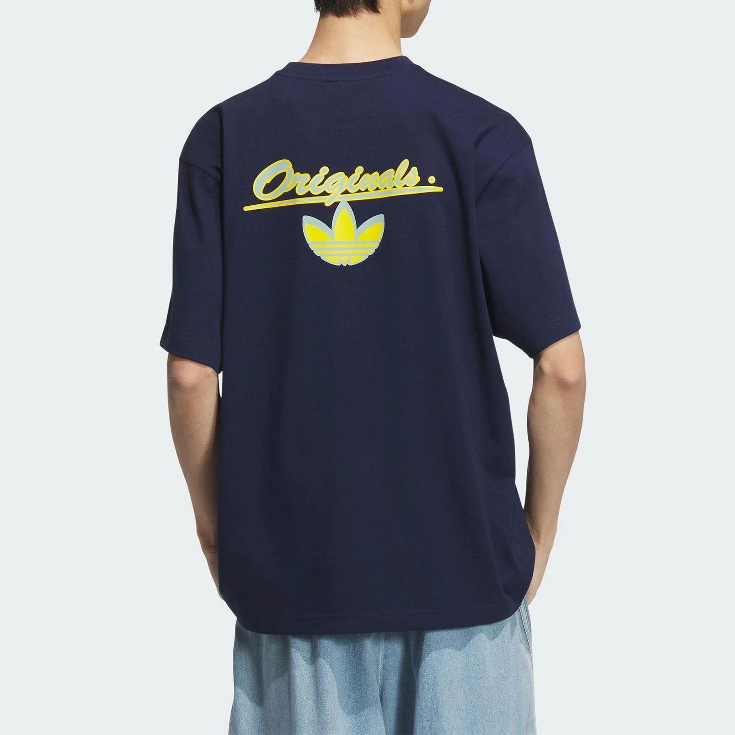 Adidas Authentic Three Leaves Men's Women's Loose Knit Daily Sports Short Sleeve KC3109