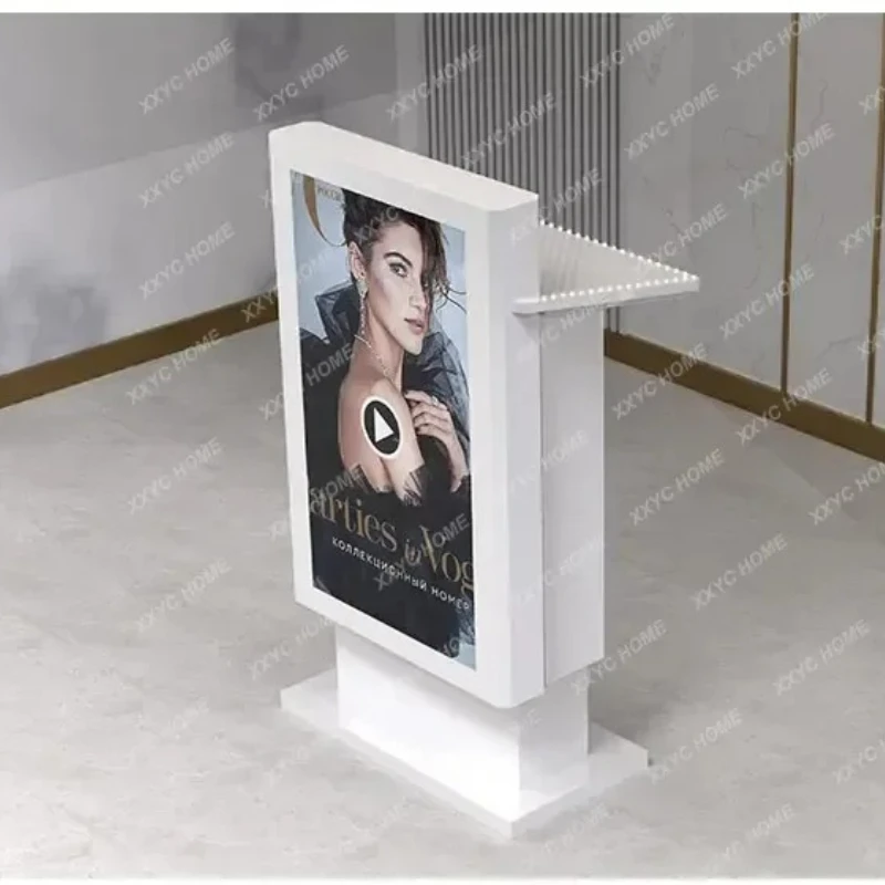 XS Multimedia reception, conference speeches at the launch desk, stainless steel welcome desk customization
