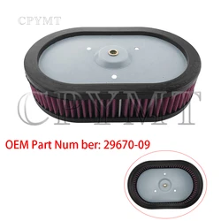 Oval High Flow Air Filter Washable Reusable Fit For Harley Electra Glide Road Glide Road King CVO Classic 29670-09