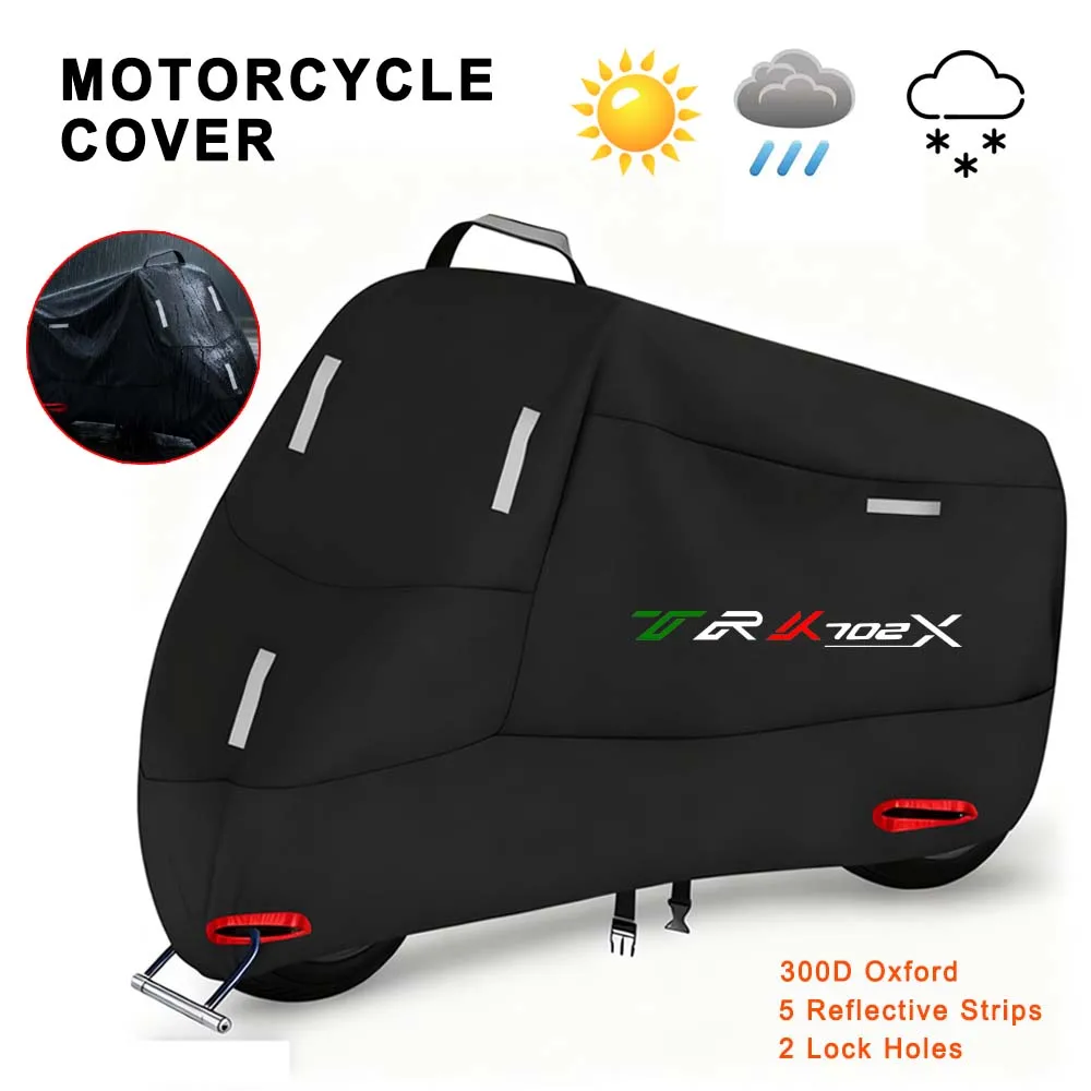 Housse de moto 300D Oxford, imperméable, Protection intérieure et extérieure, neige, poussière, Protection UV pour TRK 702X702X TRK702X 2022 – 2024