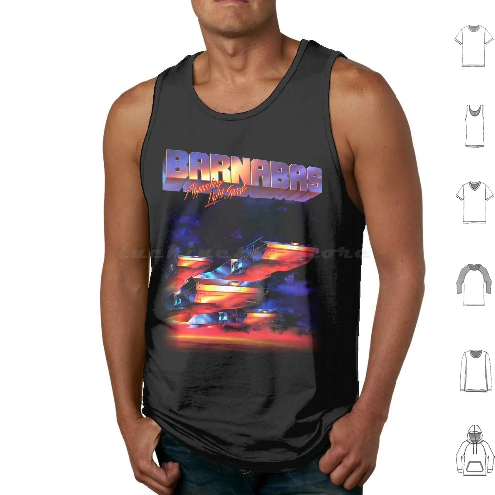 Barnabas-Approaching Light Speed Tank Tops Vest Sleeveless Barnabas Approaching Light Speed Ccm Christian Band Music Heavy