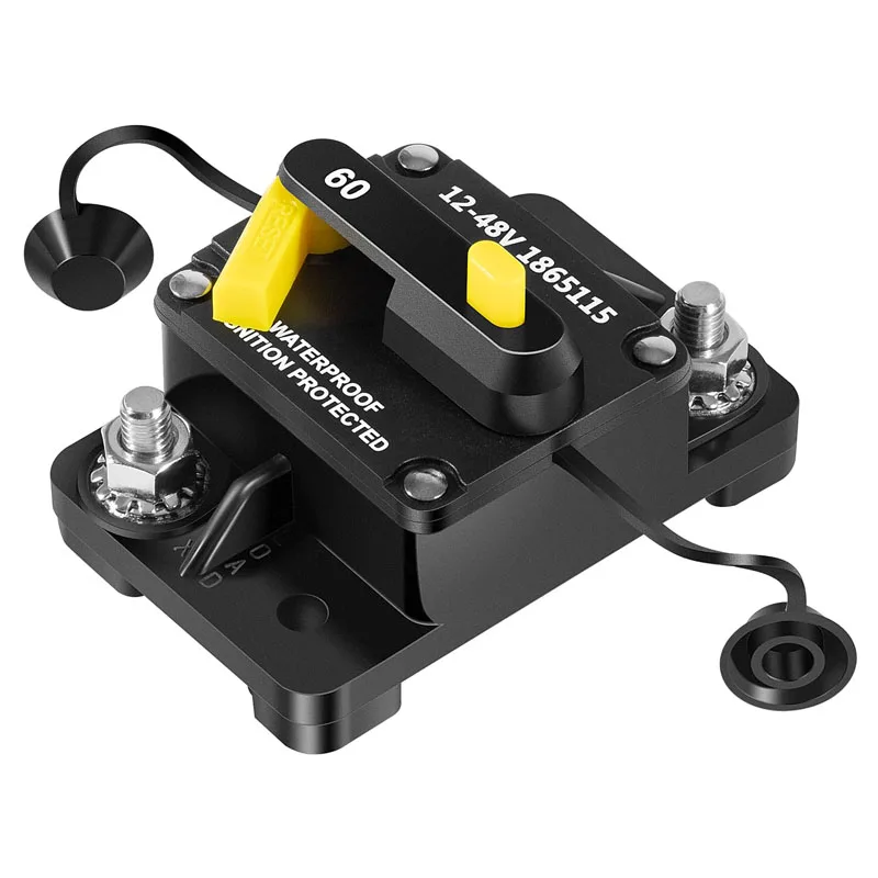 MKR-27 60 AMP Circuit Breaker 1865115  - Manual Reset-Waterproof & Ignition Protected - Fit for Minn Kota Trolling Motors 12-48V