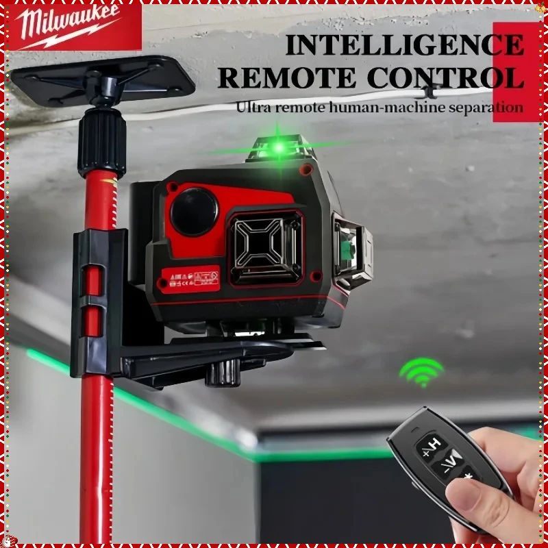 Milwaukee 360° Horizontal And Vertical Cross Green Light Self-Leveling Tools 16 Lines Laser Level 4D Self Leveling Tool