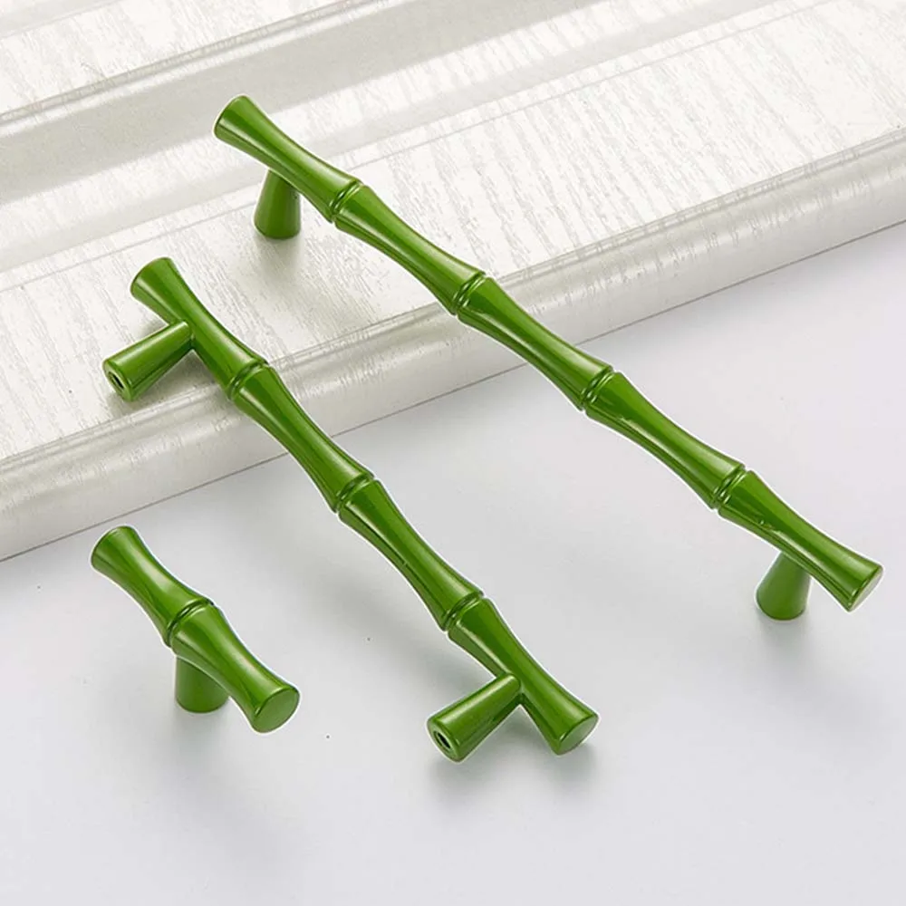 Minimalistischer, kreativer Schubladenmöbel im europäischen Stil, Zinklegierung, antiker Bambusgriff, Schrank, Kleiderschrank, Griff, Kommode, Türgriffe