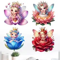 Cute Fairies Sticker Wall Sticker Kids Room Bedroom Home Decoration Wallpaper Background Decor Self Adhesive Decals S248