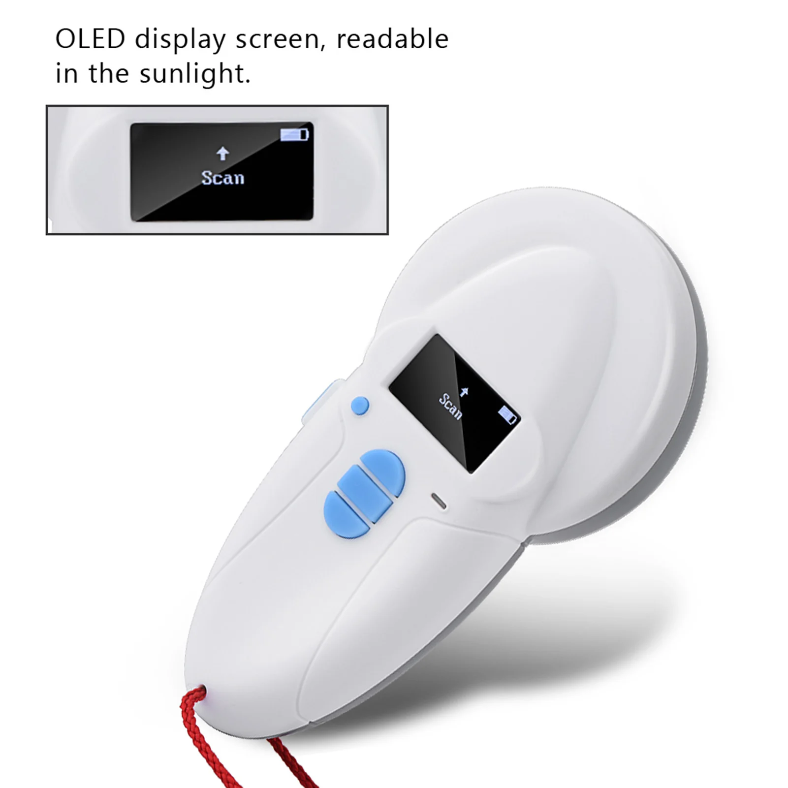 Animal RFID Chip Reader 125KHz 134.2KHz, ISO11784/5 FDX‑A FDX‑B HDX EM4102 Pet Microchip Scanner for Dog Cat ID Identification