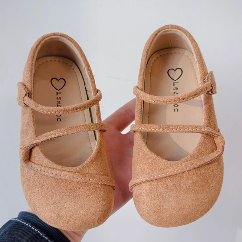 2025 New Flats Shoes For Kids Girls,Solid Suede Spring Casual Shoes For Children Wome,Simple Princess Dress Shoes For Party