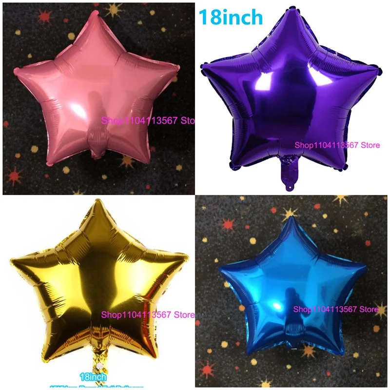 

18inch Gold Blue Pink Star Balloon Number Foil Balloons Christams Birthday Party Wedding Decoration Supplies Gifts
