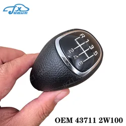 Manual Leather Gear Shift Knob 43711D3010TRY 437113Z200RY For Hyundai I20 I40 Santa Fe Sports Tucson TL santafe 437112W100Y