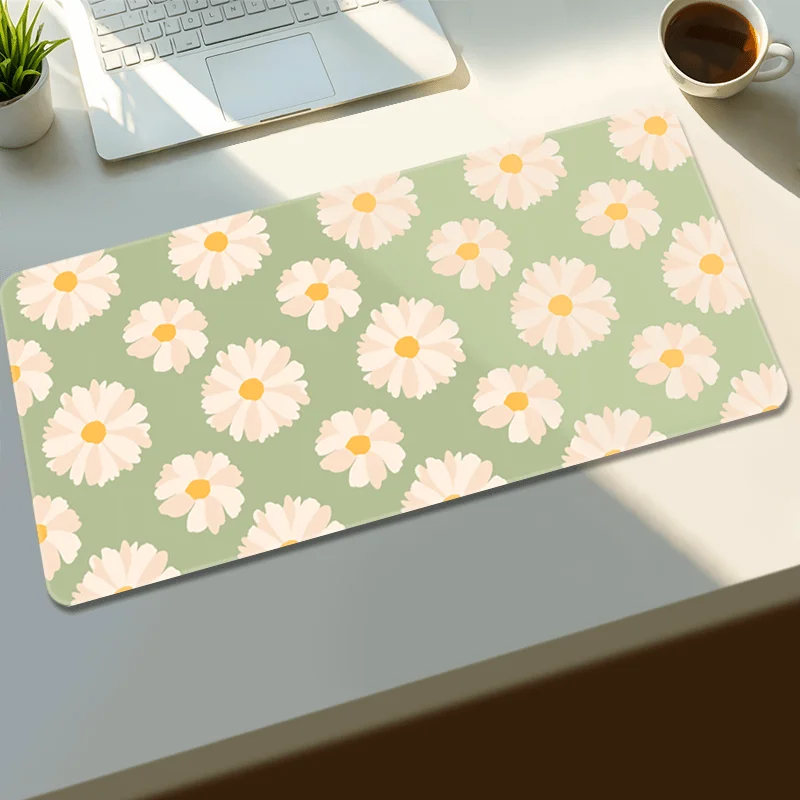 

Pastel Daisy Floral Print Mouse Pad Gaming Desk Mat Non-Slip Rubber Base Large Mouse Pad for PC Laptop Office Gaming Desk 707