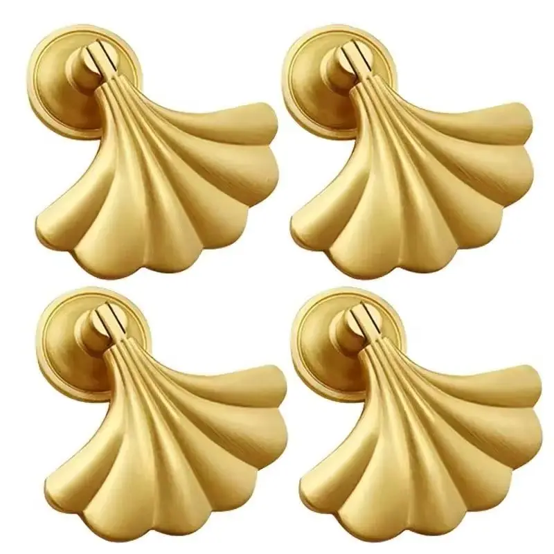 NEW 4PCS Solid Brass Pendant Furniture Pulls Handles Drawer Knobs Cupboard Wardrobe Kitchen Closet Dresser Cabinet Door Pulls