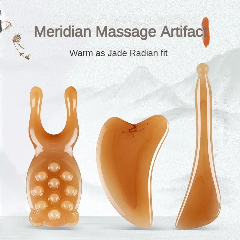 Lifting del viso Guasha Resin Scraping Massage strumento per raschietto per il viso piastra per massaggio SPA per gli occhi ridurre il gonfiore massaggiatore per il sollevamento del naso