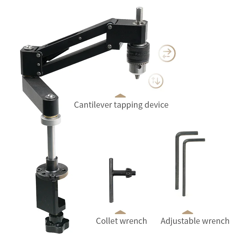 Aluminium profiel-tapbeugel CNC aluminium lichtgewicht arm voor elektrische boormachine Horizontaal verticaal tapgereedschap